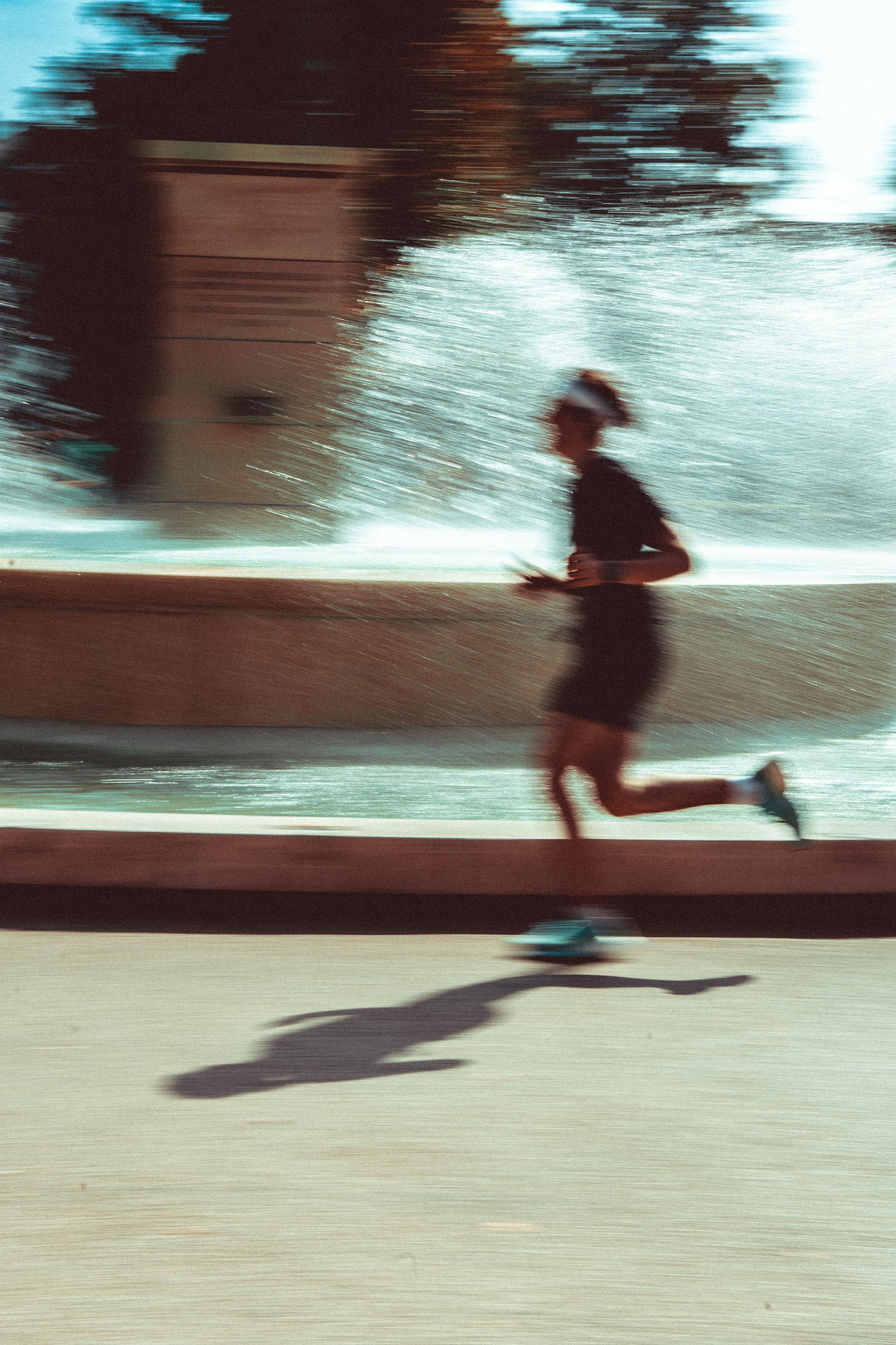 A runner on the road
